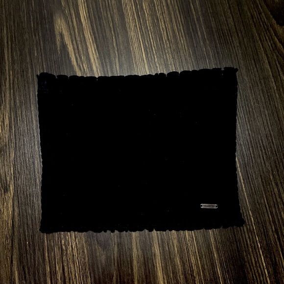 BLACK SCRUNCHED BANDEAU TUBE TOP HOLLISTER - Picture 1 of 2